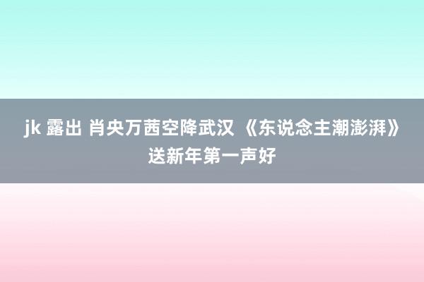 jk 露出 肖央万茜空降武汉 《东说念主潮澎湃》送新年第一声好