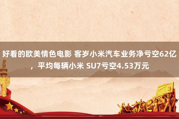 好看的欧美情色电影 客岁小米汽车业务净亏空62亿，平均每辆小米 SU7亏空4.53万元