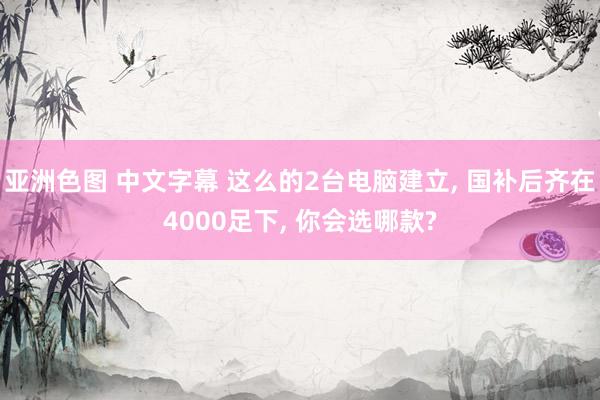 亚洲色图 中文字幕 这么的2台电脑建立， 国补后齐在4000足下， 你会选哪款?